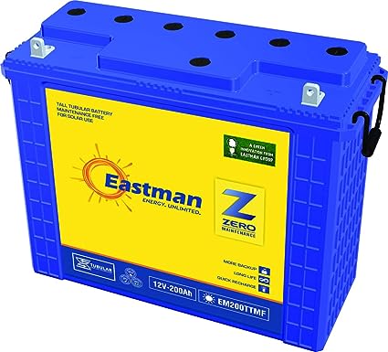 Patel Enterprises Eastman. Tubular Conventional Battery, Recyclable Tall Tubular Inverter Battery for Home, Office & Shops (Blue, 200 AH)