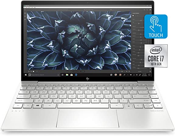 HP Envy 13 Laptop, Intel Core i7-1065G7, 8 GB Ram, 256 GB SSD Storage, 13.3” Full HD Touchscreen, Windows 10 Home, Fingerprint Reader (13-ba0010nr, 2020 Model)