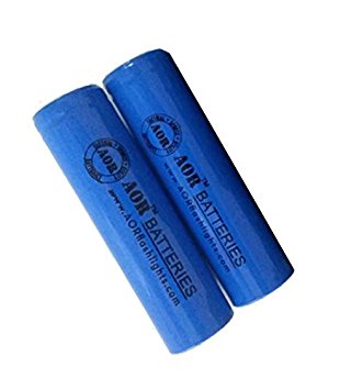 AOR Power® 18650 Rechargeable Batteries, 3.7 Volt 18650 5000maH Lithium Ion Battery, Part #183, (Blue 2 Pack)