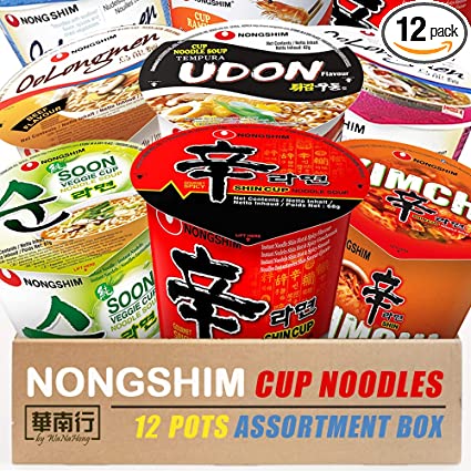 WaNaHong Nongshim Shin Cup Noodles Assorted Box (12 Cups)