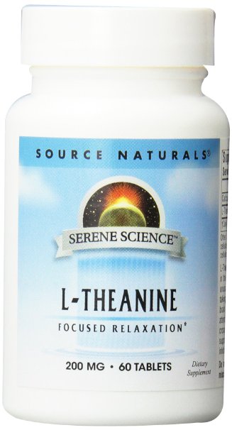 Source Naturals L-Theanine Tablets 200 mg 60 Count