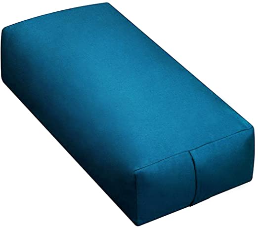 Sunshine Yoga - Deluxe Large Rectangular Yoga Bolster - Improve Form, Flexibility and Strength - 100% Cotton - Washable (24 x 6 x 12 Inches)