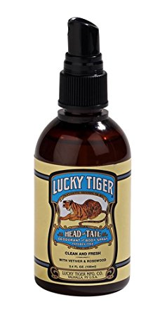 Lucky Tiger Head to Tail Deodorant and Body Spray -- 3.4 fl oz
