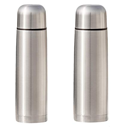 Stainless Steel Coffee thermos - Vacuum Insulated for Hot Tea - Cold Water Bottle 17 oz 2 Pack