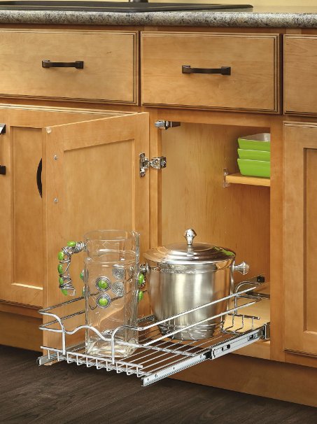 Rev-A-Shelf - 5WB1-0918-CR - 9 in. W x 18 in. D Base Cabinet Pull-Out Chrome Wire Basket