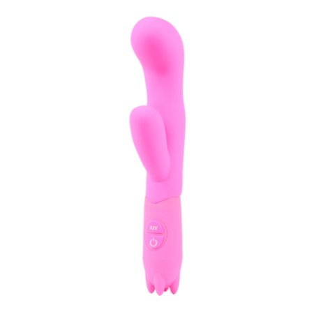 Lavani Powerful Silicone Waterproof Vibrator Big G with 2 Motors for Women - 10 Functions of Vibration, Quiet (Pink)
