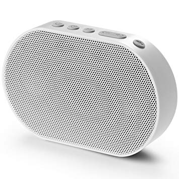 Wireless Speakers, GGMM WiFi Bluetooth Speakers with Alexa Built-in, Press-Activated App Talking Voice Control, Palm Size Indoor AirPlay Spotify Multi Room Smart Speaker 10W, E2 White