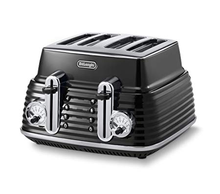 De'Longhi Scultura CTZ4003BK 4-Slice Toaster - Black