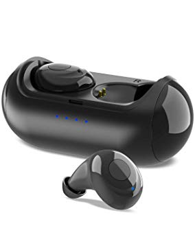 True Wireless Earbuds Bluetooth 5.0 DULLA Sweatproof TWS Deep Bass Earphones Noise Cancelling Isolating Headsets with Portable Charging Case Compatible for Android and iOS