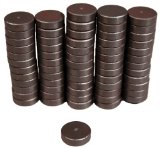 Creative Hobbies Round Ceramic Disc Magnets Science Project Crafts Beveled Edges Pole Marked Box of 100 Pcs