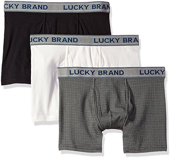 Lucky Brand Men's 3 Pack Stretch Boxer Briefs