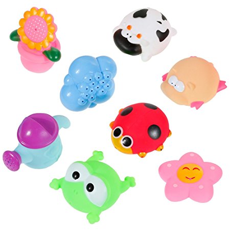 Rovtop Animal Bath Toys Set Spray Toy Floating Toy