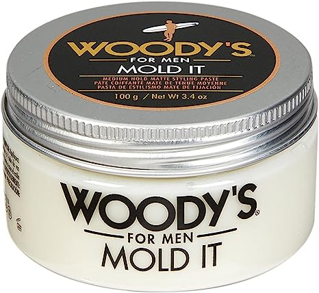 Woodys Mold It Medium Hold Matte Styling Paste for Men - Paste, 3.4 ounces
