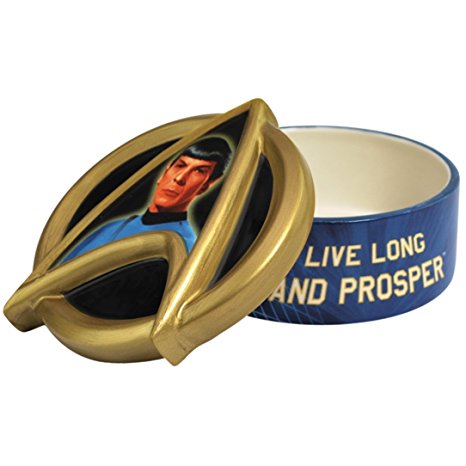 Westland Giftware Ceramic Trinket Box, 2-Inch High, Star Trek Spock