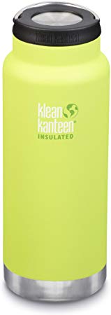 Klean Kanteen TKWide Stainless Steel Double Wall Insulated Water Bottle with Insulated Wide Loop Cap, 32-Ounce, Juicy Pear