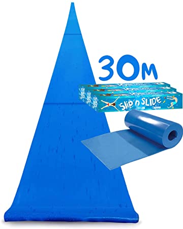 Official Maxi Giant Slip and Slide XXXXXL | 30 Meters Glide | Triple | Premium Quality Sliding Mat | Fastest Slip'n Slide | Strongest Water Slide | Outdoor Water Sport | Game | 100% Fun | OriginalCup®