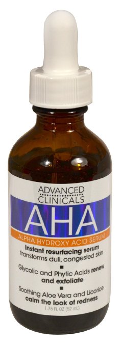 Advanced Clinicals AHA Alpha Hydroxy Acid Instant Resurfacing and Hydrating Serum 175 Fl Oz
