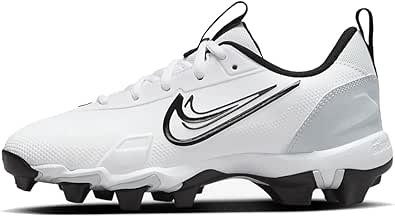 Nike Youth Force Trout 9 Keystone Low Rubber Baseball Cleats SZ 2 White | Black