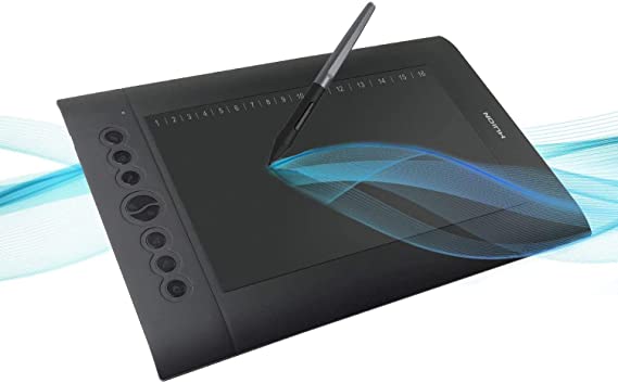 HUION INSPIROY H610Pro V2 Graphics Drawing Pen Tablet with Battery-Free Stylus and 8 Express-Keys 8192 Levels Pressure Tilt Function