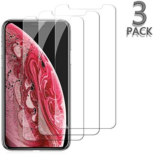 Compatible with iPhone Xs Max Screen Protector, [3pack] Clear HD Tempered Glass Screen Protector Anti-Scratch 2.5 D Curved Edge 6.5 Inch with 99% Touch Accurate 003