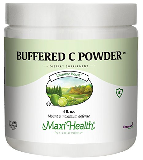 Maxi Health Buffered Vitamin C Powder - High Potency - "800 mg" - Immune Health - 4 Ounces - Kosher