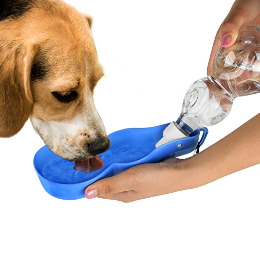 ONSON Dog Water Bottle - Portable Travel Dog Water Dispenser for Walking - Travel Dog Bowl for Dogs, Cats and Other Small Animals - Free Carabiner (500ml/16.9oz)