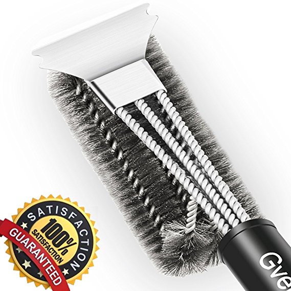 Grill Brush and Scraper, 18" Best Outdoor BBQ Brush Cleaner Safe Grill Accessories Bristle Brush for Stainless Steel, Ceramic, Iron, Gas & Porcelain Barbecue Grates