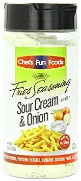 Gourmet Fries Seasonings Bottle, Sour Cream and Onion, 9 Ounce