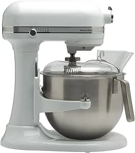 KitchenAid - 5KSM7591XEWH - Robot Multifonction, Acier inoxydable/Blanc