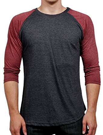 NE PEOPLE 3/4 Sleeve Baseball Tshirt Raglan Jersey Shirt top