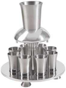 Yair Emanuel Anodized Aluminum Kiddush Fountain with Nine Cups