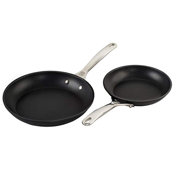 Le Creuset TNS6002 2 Piece Toughened Nonstick Fry Pan Set 8"/10"