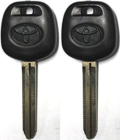 2 NEW TOYOTA REPLACEMENT UNCUT TRANSPONDER 4D CHIP CAR IGNITION KEY - WITH LOGO