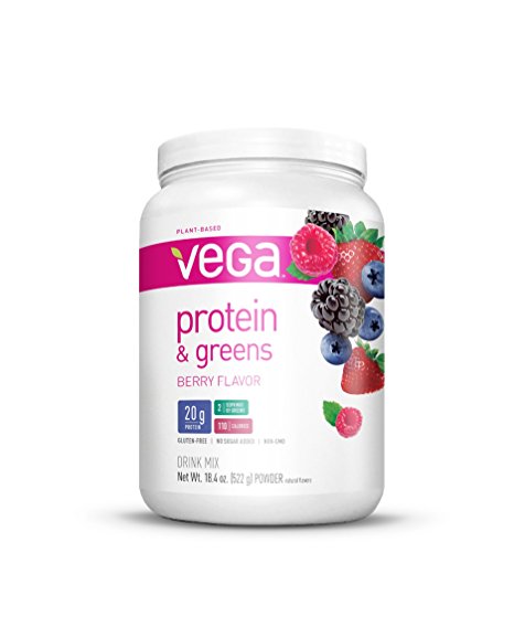 Vega Protein & Greens, Berry, 1.15 lb (18 Servings)