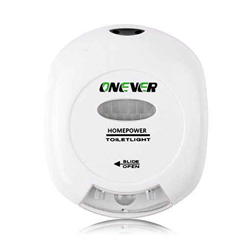 ONEVER Motion Activated Toilet Night Light Automatic with Red and Green LED Light