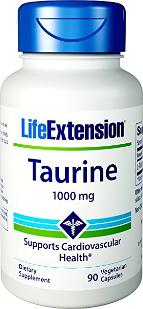 Life Extension Taurine 1000 Mg Capsules, 50 Count