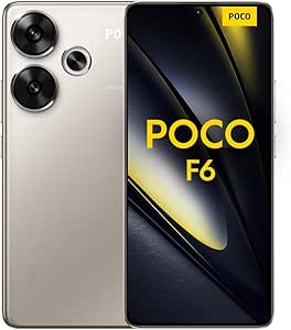 Xiaomi Poco F6 - Smartphone de 8 256GB, Snapdragon 8s Gen 3, Pantalla AMOLED de 120 Hz, Carga Turbo de 90W, cámara Dual de 50MP con OIS, Titanio (Versión ES)