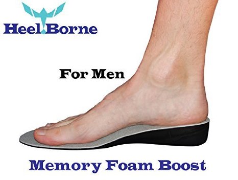The Memory Foam Boost 25 CM 1 Inch Height Increasing Insole by Heelborne Ergonomic Height Increasing Insoles For All Day Wear