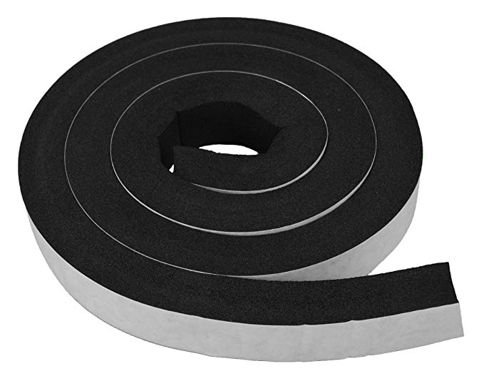 XCEL - Large, Extra Durable, Weather Stripping Foam Rubber Tape with Adhesive, Weather Resistant, Size 13 Feet x 1 Inch x 3/4 Inch, Made in USA
