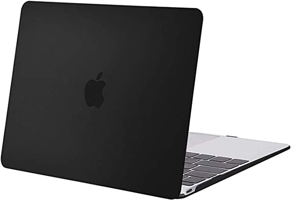 MOSISO Plastic Hard Shell Case Cover Compatible with MacBook 12 inch with Retina Display (Model A1534, Release 2017 2016 2015), Black