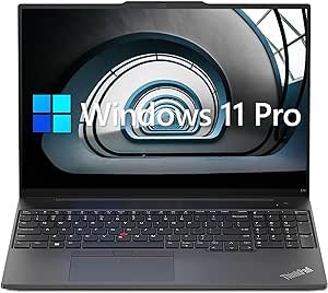 Lenovo ThinkPad E16 Business Laptop, 16" WUXGA Display, AMD Ryzen 5 7530U (Beat i7-1165G7), 24GB RAM, 512GB PCIe SSD, Webcam, HDMI, RJ-45, Fingerprint Reader, Wi-Fi 6, Windows 11 Pro, Black