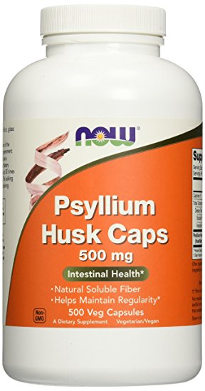 Now Foods Psyllium Husk 500Mg, 500 Capsules