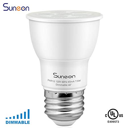 Par16 Led Bulbs 3000K Warm White Dimmable Spot Light E26 - 7.5w 75w-equivalent 530lumen- E26 Ul-listed