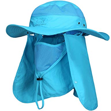 DDYOUTDOOR Trade; Summer Outdoor Sun Protection Fishing Cap Neck Face Flap Hat