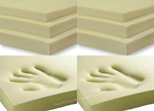 MEMORY FOAM OFF-CUT For Multiple Uses - 20 Different Sizes - For Dog Beds, Cushions, Sun Lounger, Caravan, WheelChair, Office, Car Seat Topper, Seating, Mattress (36" x 28"   5" inches Thick)
