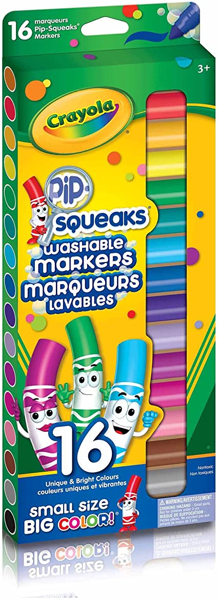 Crayola 16 Pip-Squeaks Broad Line Washable Markers Arts & Crafts