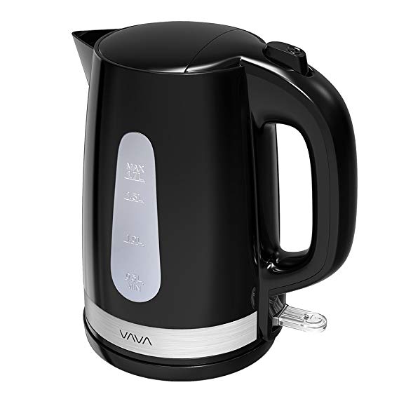 VAVA 1.7L Electric Kettle Plastic with LED Light Indicator and British Strix Control