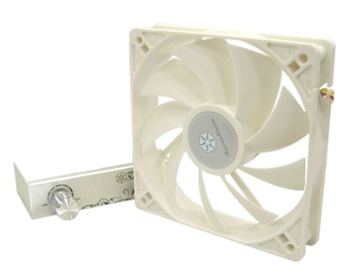 SilverStone FM121 Case Fan with Control Speed 9 Bladed Designs, 120X120X25mm (white)