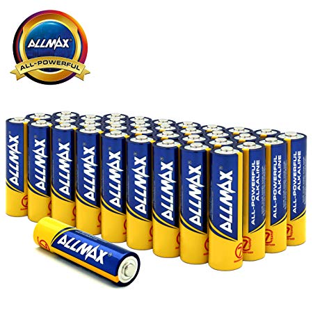 ALLMAX All-Powerful Alkaline Batteries- AA (36-Pack), Ultra Long Lasting, Leak-Proof, 1.5V Cell