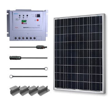 RENOGY 100 Watts 12 Volts Polycrystalline Solar Premium Kit